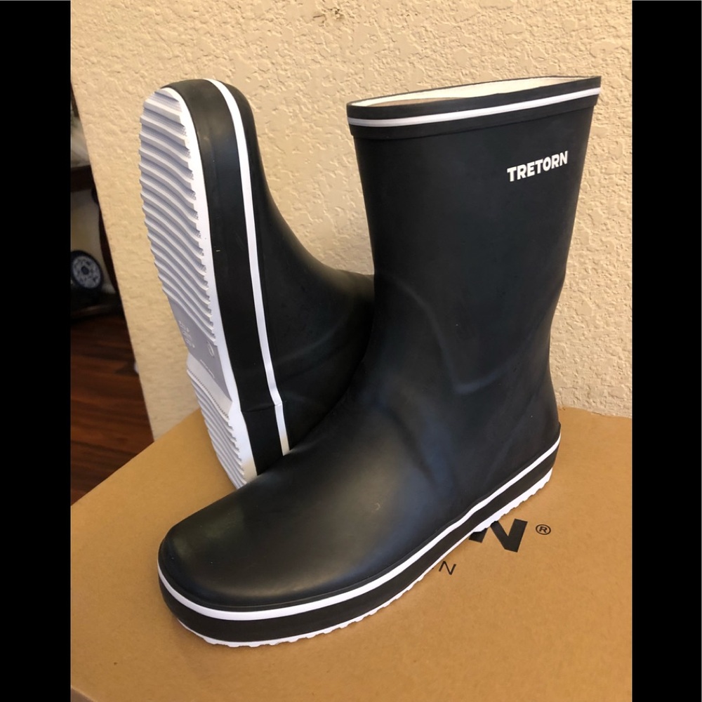 Tretorn Black Rain Boots/ Rubber Boots for Women